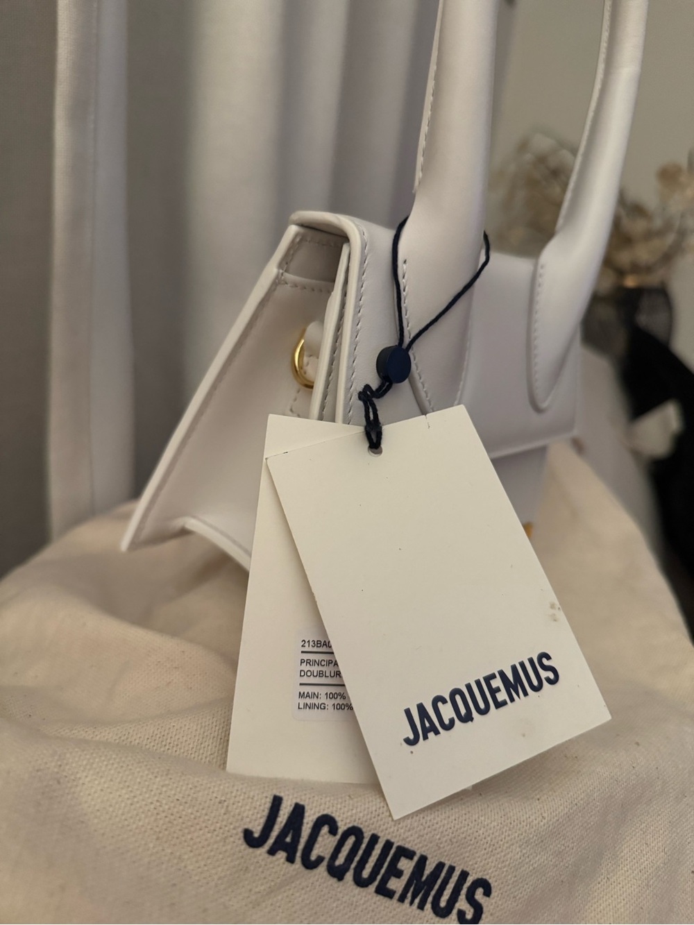 Jacquemus White Le Chiquito Moyen Top Handle AUTHENTIC - Picture 6 of 14